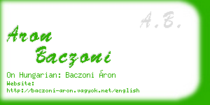 aron baczoni business card